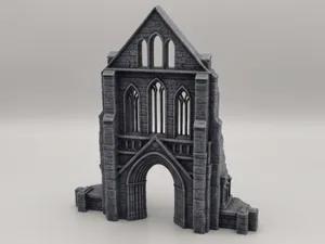 Gothic Cathedral Ruin Facade – Tabletop Terrain