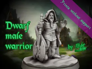 DnD Miniature Dwarf male, with axe