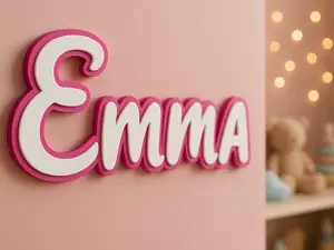 Emma Namensschild - Zweifarbig im Disney style