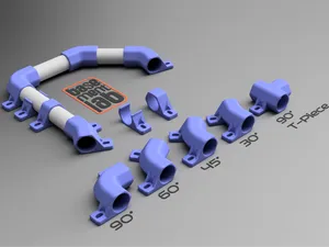 Pipe fittings Clamp/Clip Ø20mm Hex - Collection -