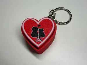 Valentine's day heart fidget clicker keychain