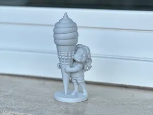 Little girl with ice cream