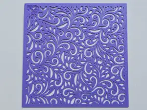 Geometric Abstract Swirls Stencil Pattern Template