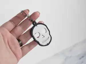 Spinning Skull Keychain