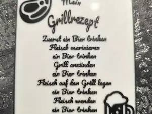 Schild Grillrezept