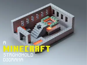 Illuminated Minecraft Stronghold Diorama