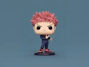 虎杖悠仁-咒术回战动漫周边手办-Funko丰高POP涂色玩具