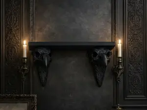 Raven Skull Wall Shelf - Alchemy Deco