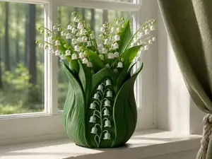 Lily of the Valley Planter Pot Floral Tulip Bowl