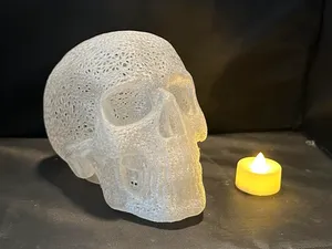 Spooky Webbed Skull Tealight Cover  ADVANCED PRINT