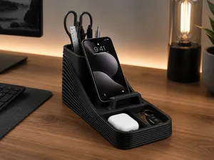 WaveDock – Moderner Desk Organizer mit Handyhalter