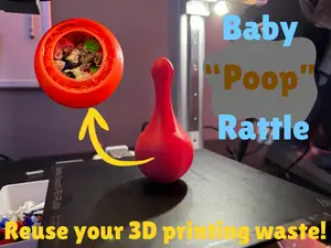Printer poop baby rattle