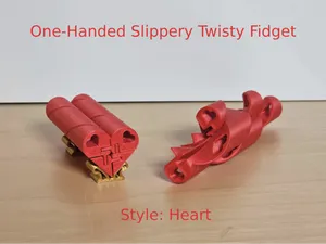 One-Handed Slippery Twisty Fidget - Style: Heart