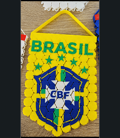 Brasil & Brazil flexible Futebol logo Flag