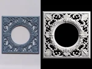 Cornice quadrata e rotonda fregio decorativo