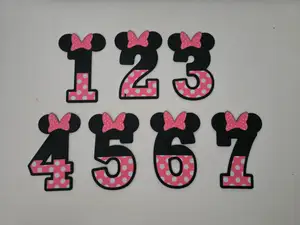 Minnie Mouse Cute Birthday Number Cake Topper 1-7