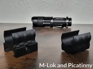 Flashlight Mount - M-Lok and Picatinny