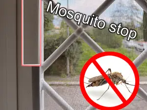 Profile with 8x2 magnet housings for mosquito net