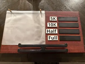 Running Medal/Bib Plaque and PR Display