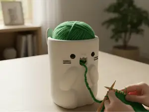 Cute Cat Pot 3-in-1
