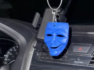 Mystic Mask Keychain & Rearview Mirror Hanger