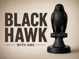 Black Hawk With Red Eyes – AMS Ready Bird Statue 