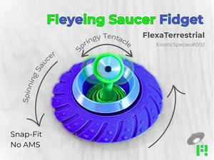 Fleyeing Saucer Fidget - Spinner & Spring (No AMS)