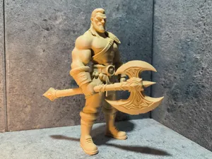 Figur eines Nordlandbarbaren mit Streitaxt