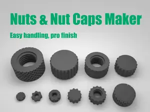 Parametric Textured Nuts & Caps (Metric+Imperial)