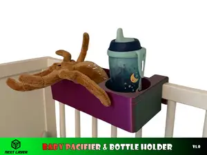 Baby pacifier and bottle holder