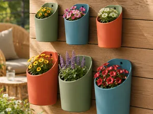 Wall Mounted Flower Planters – 3 Size Set
