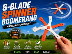 6-Blade Spinner Boomerang – Modular Returning Toy