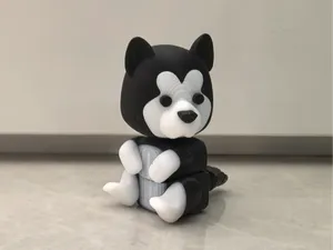 可活动阿拉斯加雪橇犬 冰箱贴