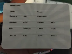 Camera Tech Sheet & Focus Star