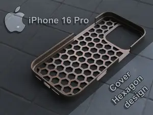 iPhone 16 Pro - Case / Cover Hexagon design