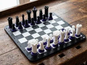 Modern Two-Color Modular Chess Set