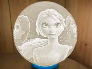 Frozen Lithophane Lamp (with MH001 LED Insert)
