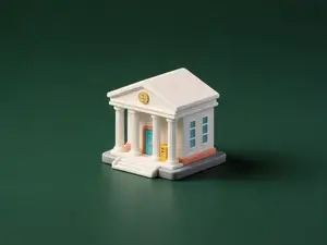 银行-城市建筑模型微缩模型迷你商店-儿童过家家涂色玩具