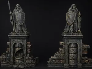 Temple of Moon: Guard statues
