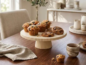 Ribbed cake stand, cookie platter