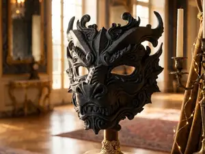 Baroque Dragon Mask - The Iron Scale Crown