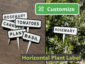 Horizontal Plant Label Customizable