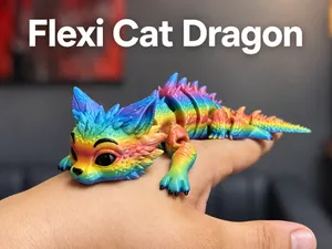 Flexi Cat Dragon – Articulated Cute Fantasy Dragon