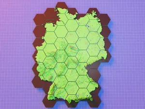 Hex Germany Progress Map | 92cm