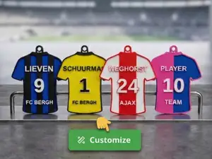 Customizable Soccer / Football Jersey Keychain