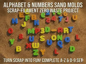 Alphabet Sand Molds (A-Z) - No Supports