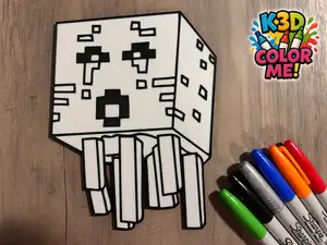 Minecraft Ghast Color Art