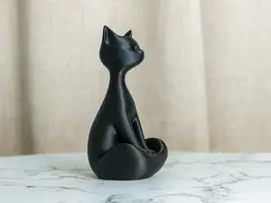 Black Cat Sculpture for Cat Lovers