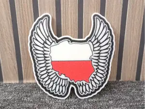 Poland Map with Hussar Wings – 3D Patriotic Symbol