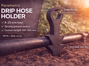 Parametric Drip Hose Holder (4–25 mm)